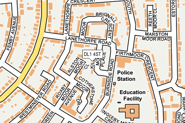 DL1 4ST map - OS OpenMap – Local (Ordnance Survey)