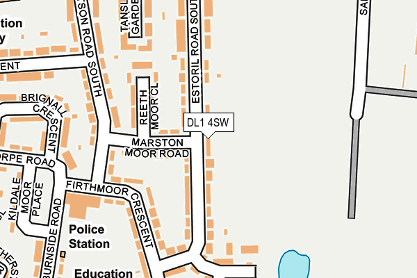 DL1 4SW map - OS OpenMap – Local (Ordnance Survey)