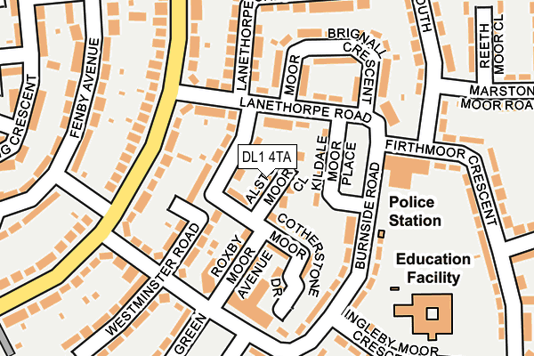 DL1 4TA map - OS OpenMap – Local (Ordnance Survey)