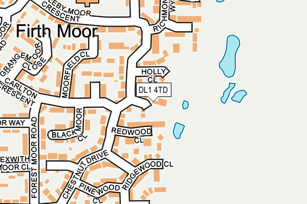 DL1 4TD map - OS OpenMap – Local (Ordnance Survey)