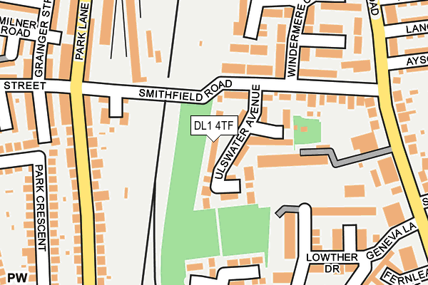 DL1 4TF map - OS OpenMap – Local (Ordnance Survey)