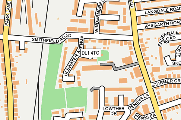 DL1 4TG map - OS OpenMap – Local (Ordnance Survey)