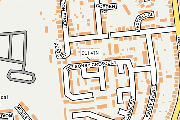 DL1 4TN map - OS OpenMap – Local (Ordnance Survey)