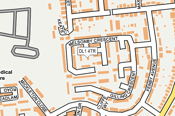 DL1 4TR map - OS OpenMap – Local (Ordnance Survey)