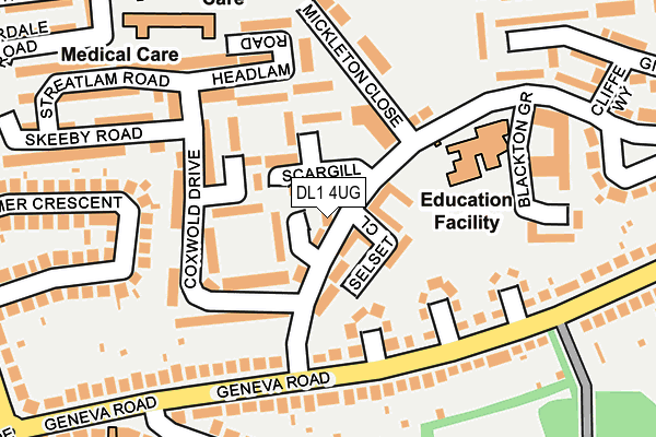 DL1 4UG map - OS OpenMap – Local (Ordnance Survey)