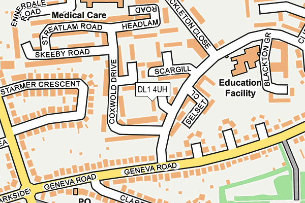 DL1 4UH map - OS OpenMap – Local (Ordnance Survey)