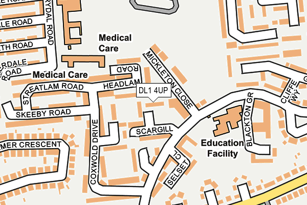 DL1 4UP map - OS OpenMap – Local (Ordnance Survey)