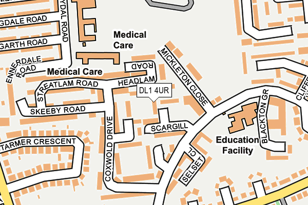 DL1 4UR map - OS OpenMap – Local (Ordnance Survey)