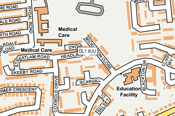 DL1 4UU map - OS OpenMap – Local (Ordnance Survey)