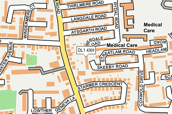 DL1 4XH map - OS OpenMap – Local (Ordnance Survey)