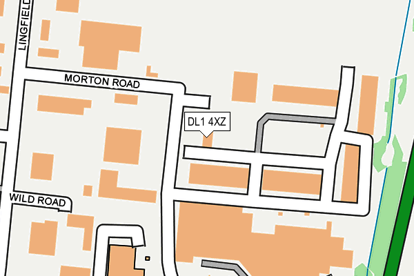 DL1 4XZ map - OS OpenMap – Local (Ordnance Survey)