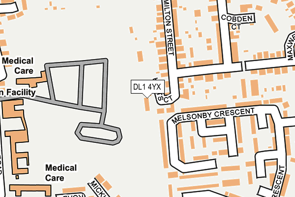 DL1 4YX map - OS OpenMap – Local (Ordnance Survey)