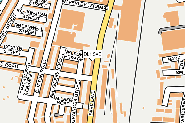 DL1 5AE map - OS OpenMap – Local (Ordnance Survey)