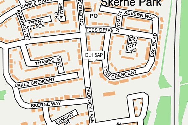 DL1 5AP map - OS OpenMap – Local (Ordnance Survey)