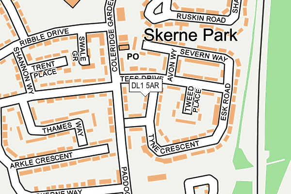 DL1 5AR map - OS OpenMap – Local (Ordnance Survey)