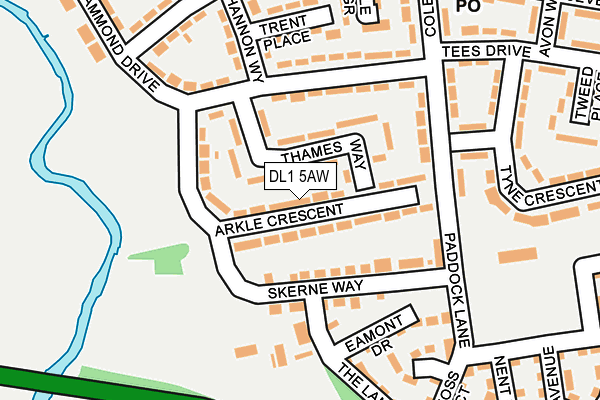 DL1 5AW map - OS OpenMap – Local (Ordnance Survey)