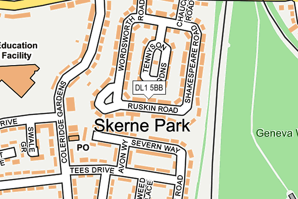 DL1 5BB map - OS OpenMap – Local (Ordnance Survey)