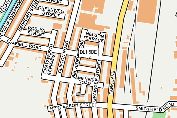 DL1 5DE map - OS OpenMap – Local (Ordnance Survey)