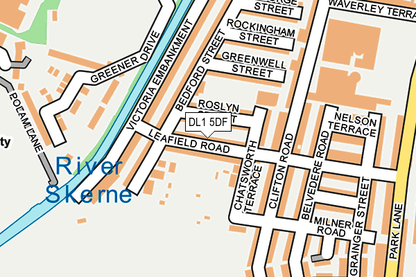 DL1 5DF map - OS OpenMap – Local (Ordnance Survey)
