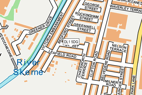DL1 5DG map - OS OpenMap – Local (Ordnance Survey)
