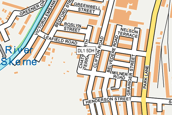 DL1 5DH map - OS OpenMap – Local (Ordnance Survey)