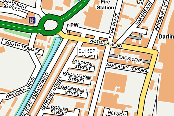 DL1 5DP map - OS OpenMap – Local (Ordnance Survey)