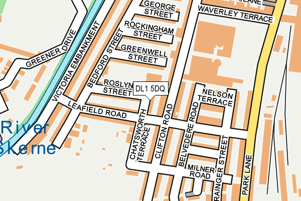 DL1 5DQ map - OS OpenMap – Local (Ordnance Survey)