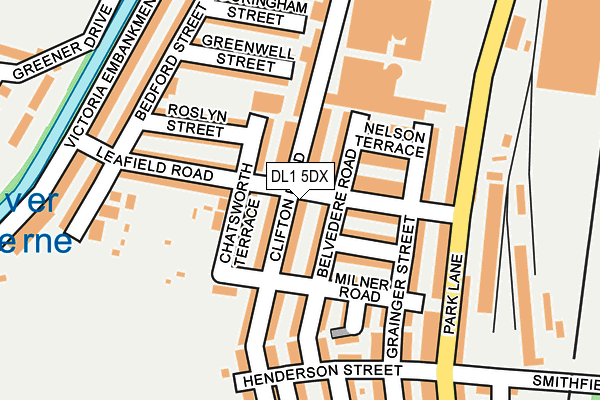 DL1 5DX map - OS OpenMap – Local (Ordnance Survey)