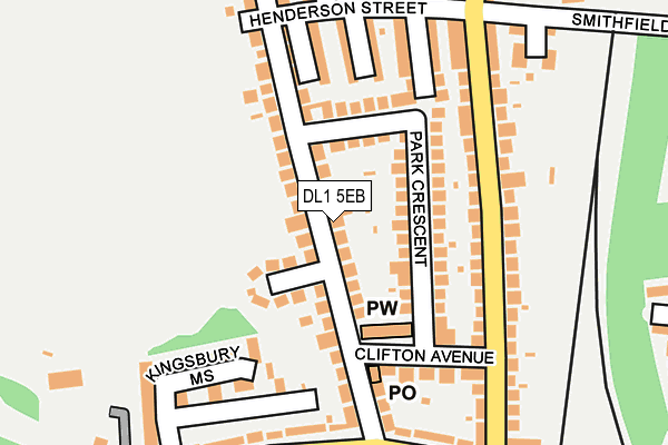 DL1 5EB map - OS OpenMap – Local (Ordnance Survey)