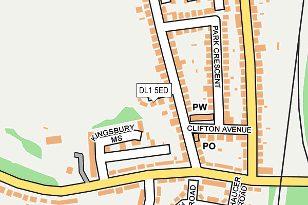 DL1 5ED map - OS OpenMap – Local (Ordnance Survey)