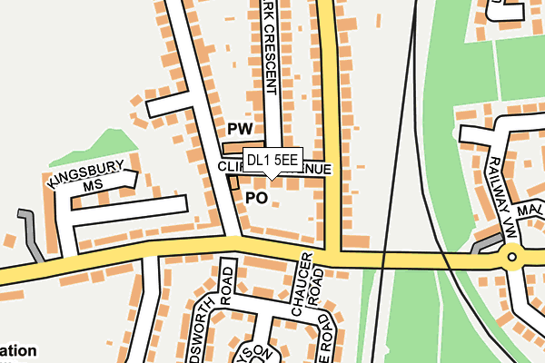 DL1 5EE map - OS OpenMap – Local (Ordnance Survey)