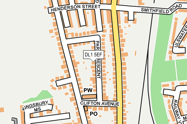 DL1 5EF map - OS OpenMap – Local (Ordnance Survey)