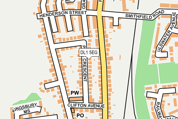 DL1 5EG map - OS OpenMap – Local (Ordnance Survey)