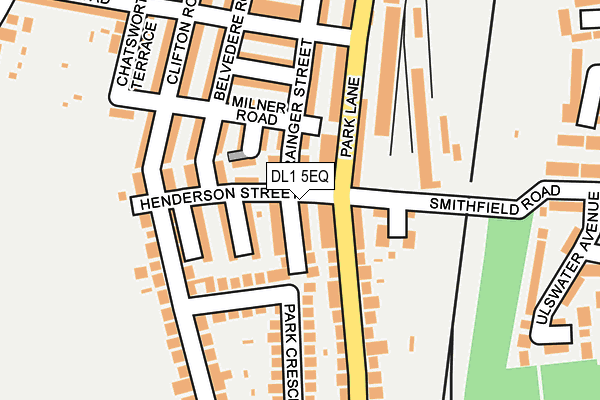 DL1 5EQ map - OS OpenMap – Local (Ordnance Survey)