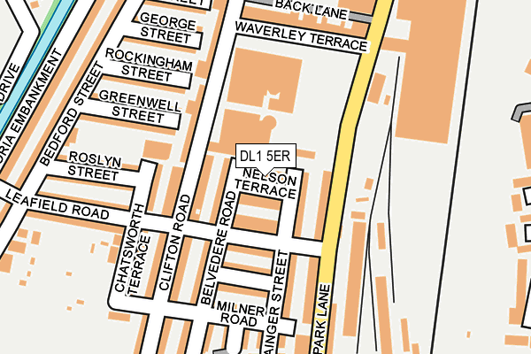 DL1 5ER map - OS OpenMap – Local (Ordnance Survey)
