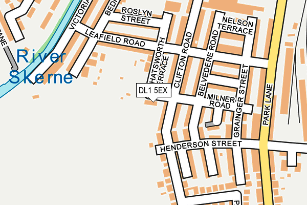 DL1 5EX map - OS OpenMap – Local (Ordnance Survey)