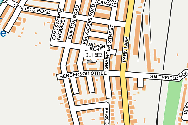DL1 5EZ map - OS OpenMap – Local (Ordnance Survey)