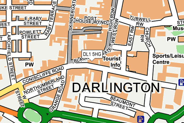 DL1 5HG map - OS OpenMap – Local (Ordnance Survey)