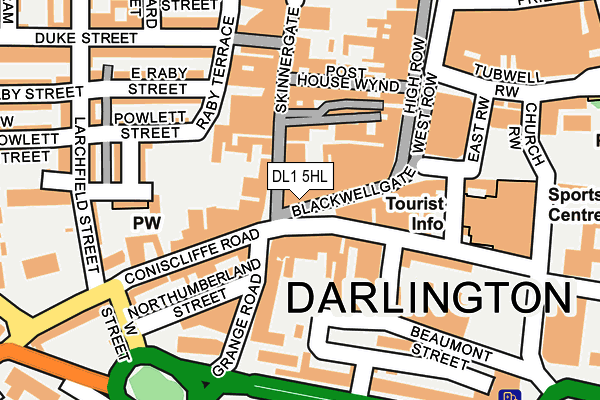 DL1 5HL map - OS OpenMap – Local (Ordnance Survey)