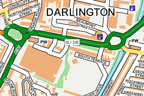 DL1 5JE map - OS OpenMap – Local (Ordnance Survey)