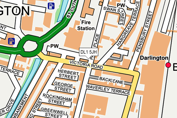 DL1 5JH map - OS OpenMap – Local (Ordnance Survey)