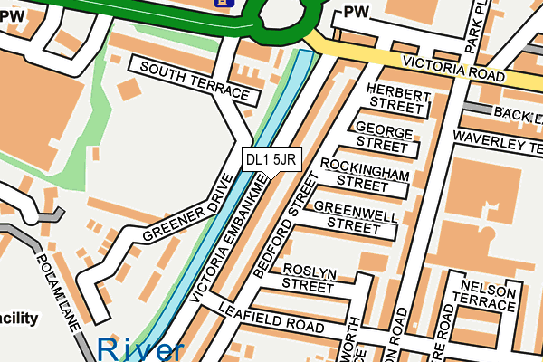DL1 5JR map - OS OpenMap – Local (Ordnance Survey)