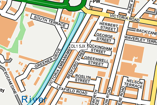 DL1 5JX map - OS OpenMap – Local (Ordnance Survey)