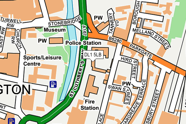 DL1 5LB map - OS OpenMap – Local (Ordnance Survey)