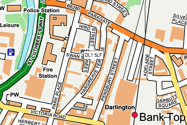 DL1 5LF map - OS OpenMap – Local (Ordnance Survey)