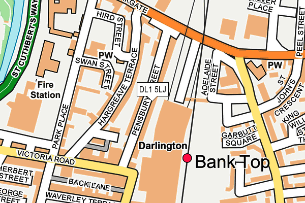 DL1 5LJ map - OS OpenMap – Local (Ordnance Survey)