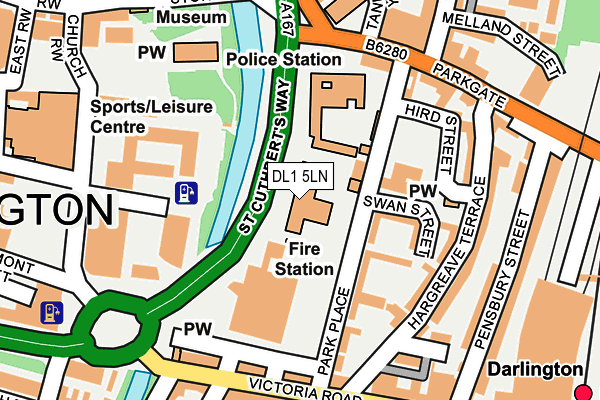 DL1 5LN map - OS OpenMap – Local (Ordnance Survey)