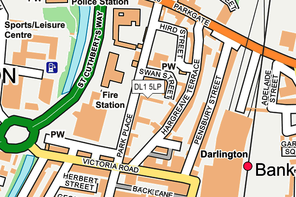 DL1 5LP map - OS OpenMap – Local (Ordnance Survey)