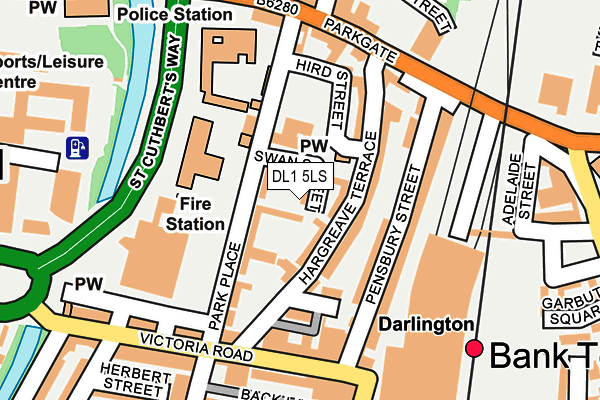 DL1 5LS map - OS OpenMap – Local (Ordnance Survey)