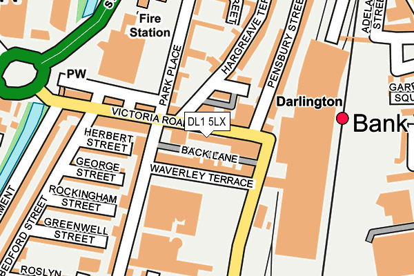 DL1 5LX map - OS OpenMap – Local (Ordnance Survey)